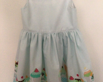 Sundae Border Print Child’s Dress