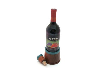 Wine Bottle Coaster with Wine Bottle Stopper
