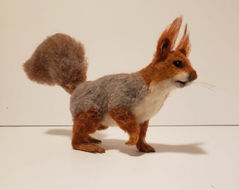 Needle felted squirrel