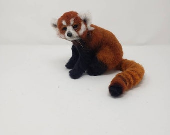 Needle felted red panda