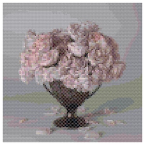 Roses in the vase Cross Stitch patern