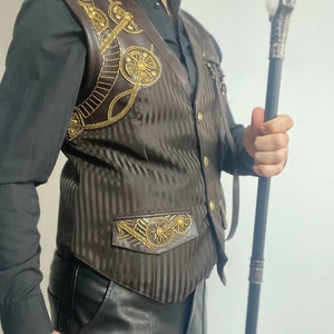 Steampunk viktoriansk edwardiansk stil elegant väst plusstorlek jacka S till 7XL