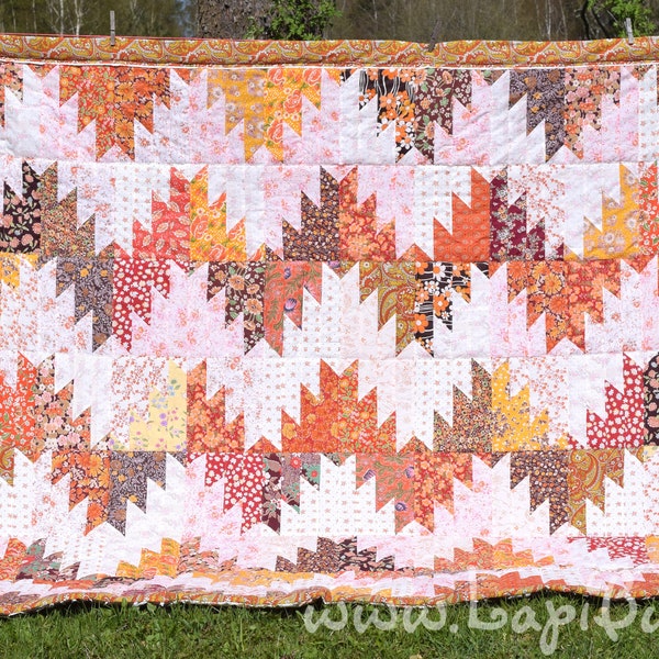 Handmade quilt, bed cover, blanket, patchwork