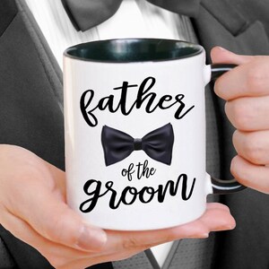 Father of the Groom Mug with Bow Tie, Bridal mug, Shower Gift, Engagement, Wedding Gift Custom Mug