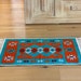 Collection Secret Sea, petit tapis bohème moderne (2 pi x 4 pi, 60 x 120 cm) turquoise-orange