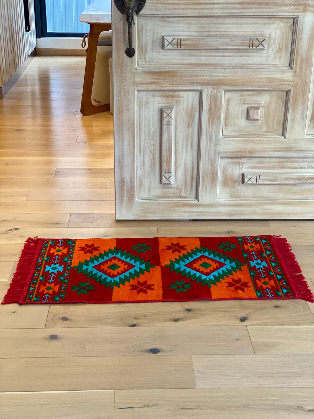 Secret Sea Collection Mexican Area Rug Washable, Reversible 2' X 4