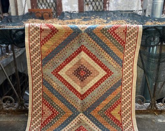 Dawn of Light Kilim Rug: Reversible Cotton Area Rug, 4x6 ft