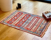 Modern Kilim Series Area Rug - Reversible Rag Rug - View #4