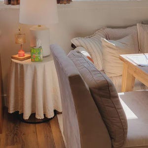 Tovaglia rotonda ricamata: bordo in pizzo fatto a mano, lino e cotone, 160 cm (63") — Collezione Secret Sea immagine 6