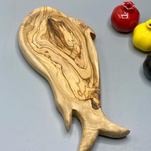 Handmade Olive Wood Fish-Shaped Dish – Natural Rustic Serving or Decorative Tray