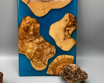 Olive Wood Cutting Board – Handmade Charcuterie & Serving Board – Rustic Farmhouse Kitchen Decor