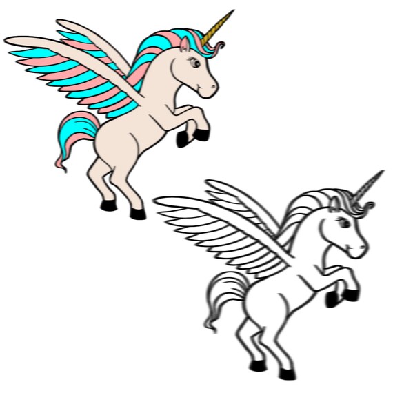 Download File Illustration Unicorn Svg Unicorn Cutting Template Svg Etsy PSD Mockup Templates