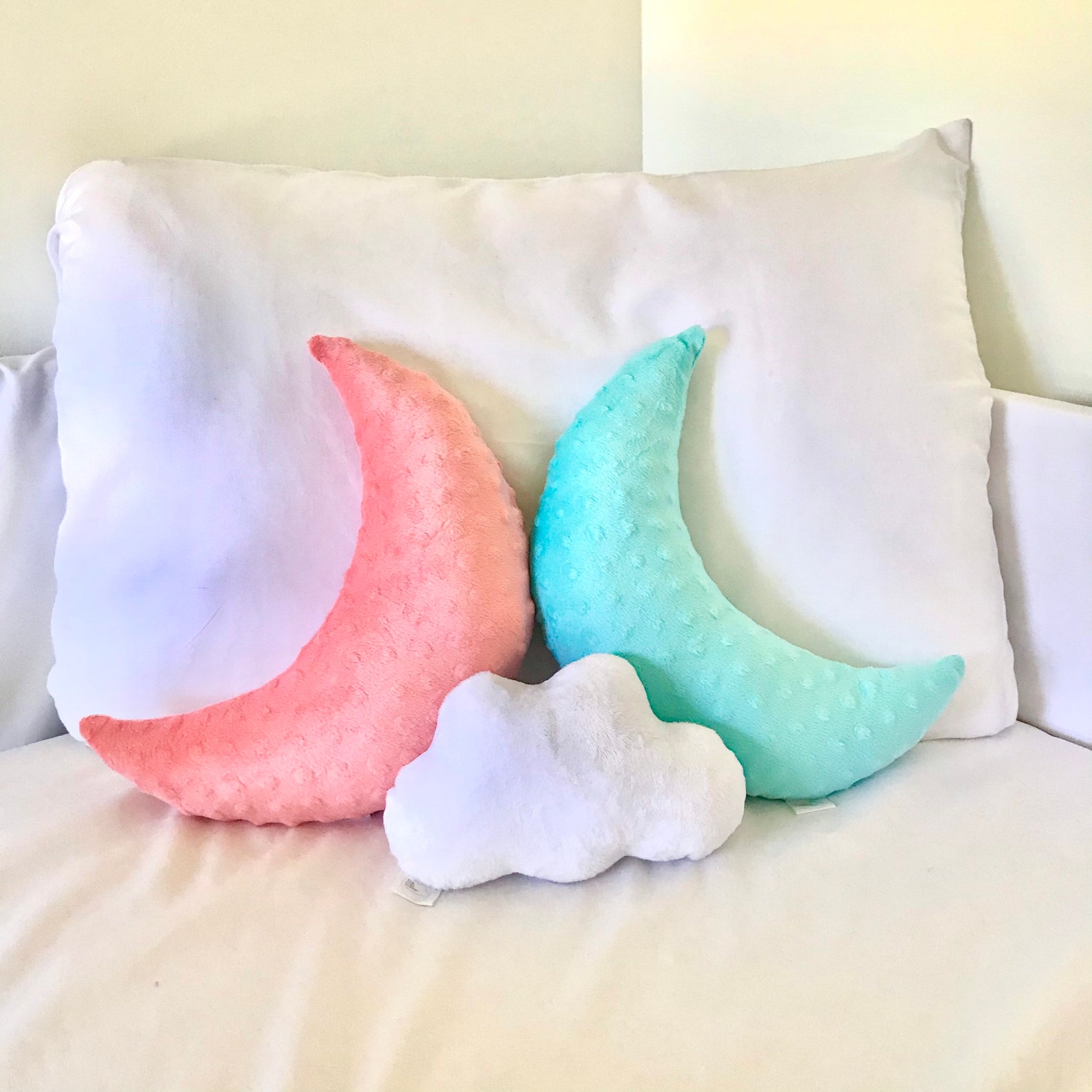 Moon Shaped Pillow Moon Nursery Decor Crescent Moon Moon Etsy