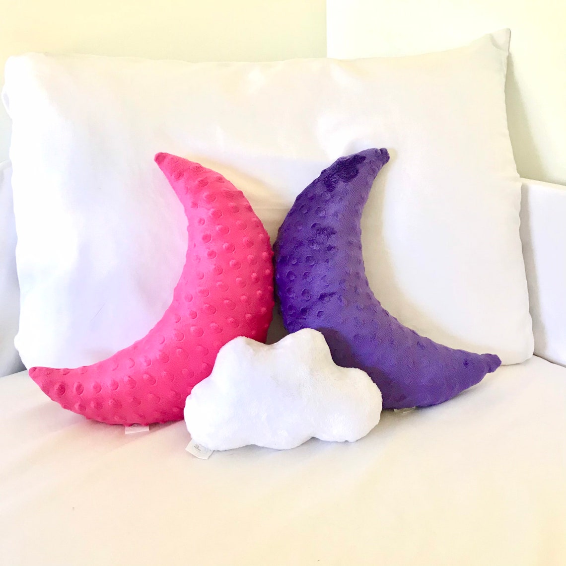 Moon Shaped Pillow Moon Nursery Decor Crescent Moon Moon Etsy