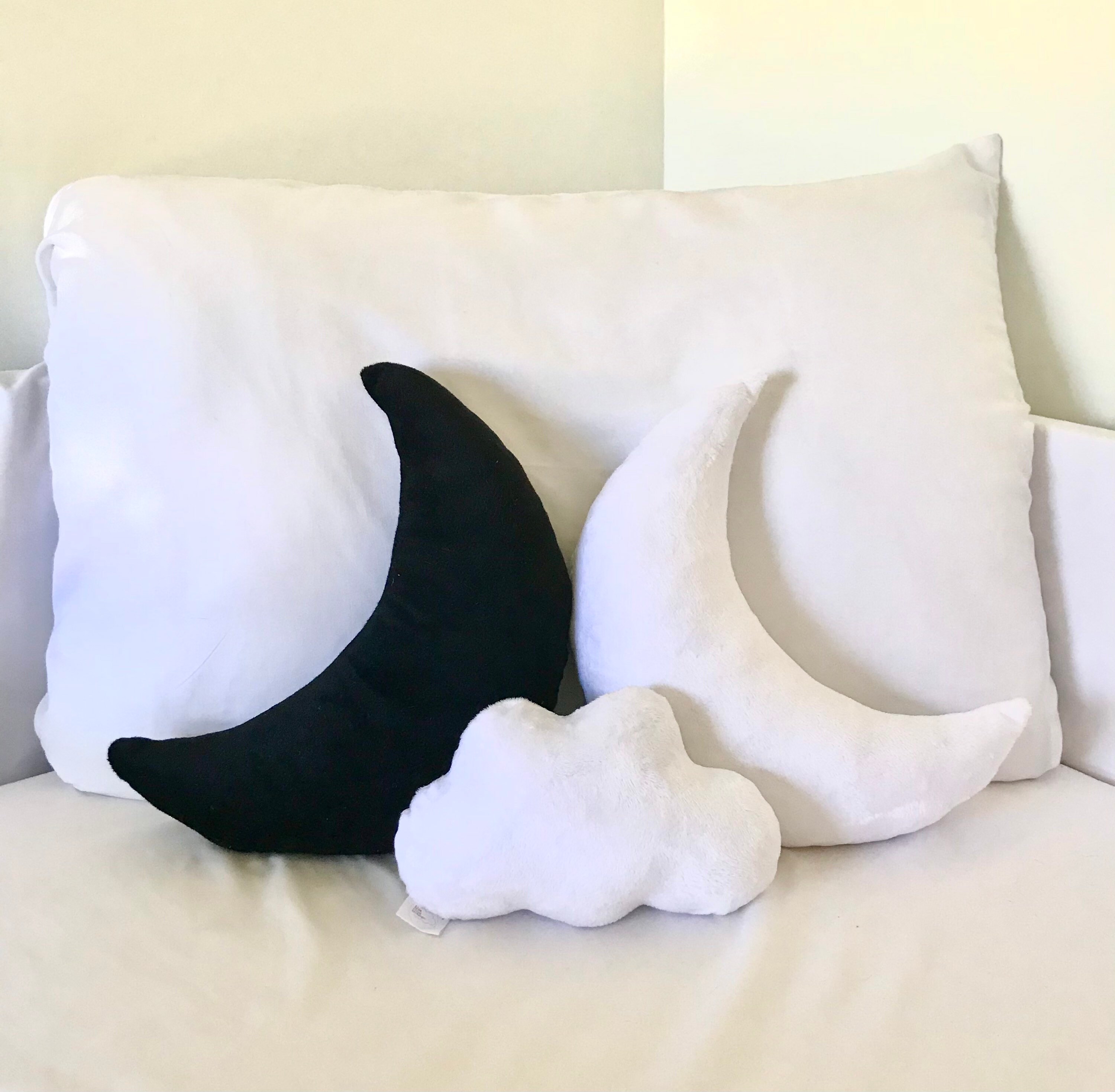 Moon Shaped Pillow Moon Nursery Decor Crescent Moon Moon Etsy