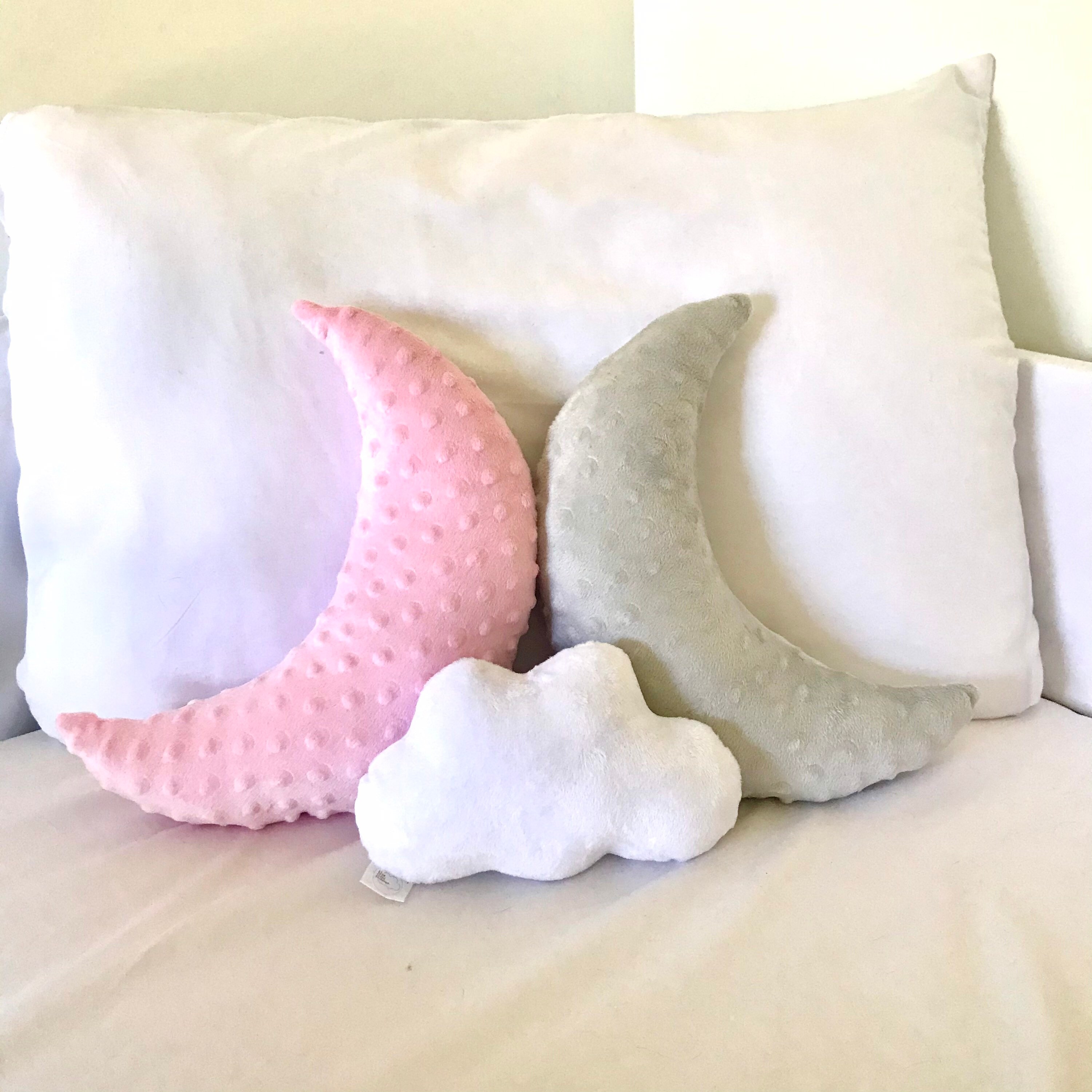 Moon Shaped Pillow Moon Nursery Decor Crescent Moon Moon Etsy