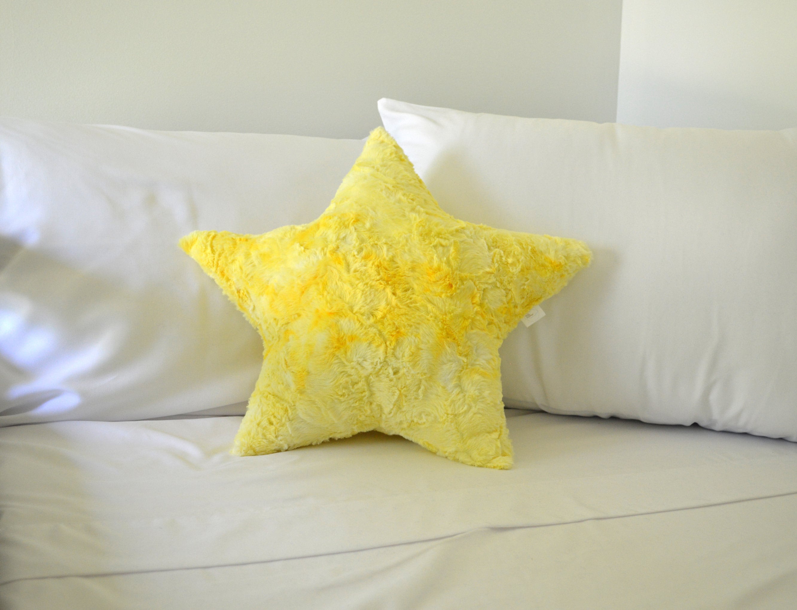 Large Star Pillow Yellow Star Pillow Twinkle Twinkle Little Etsy