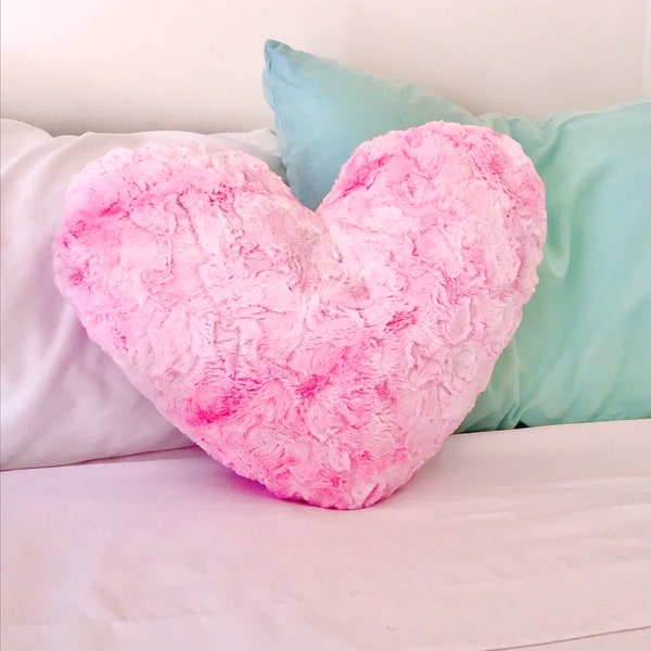 Pink Heart Pillow Etsy