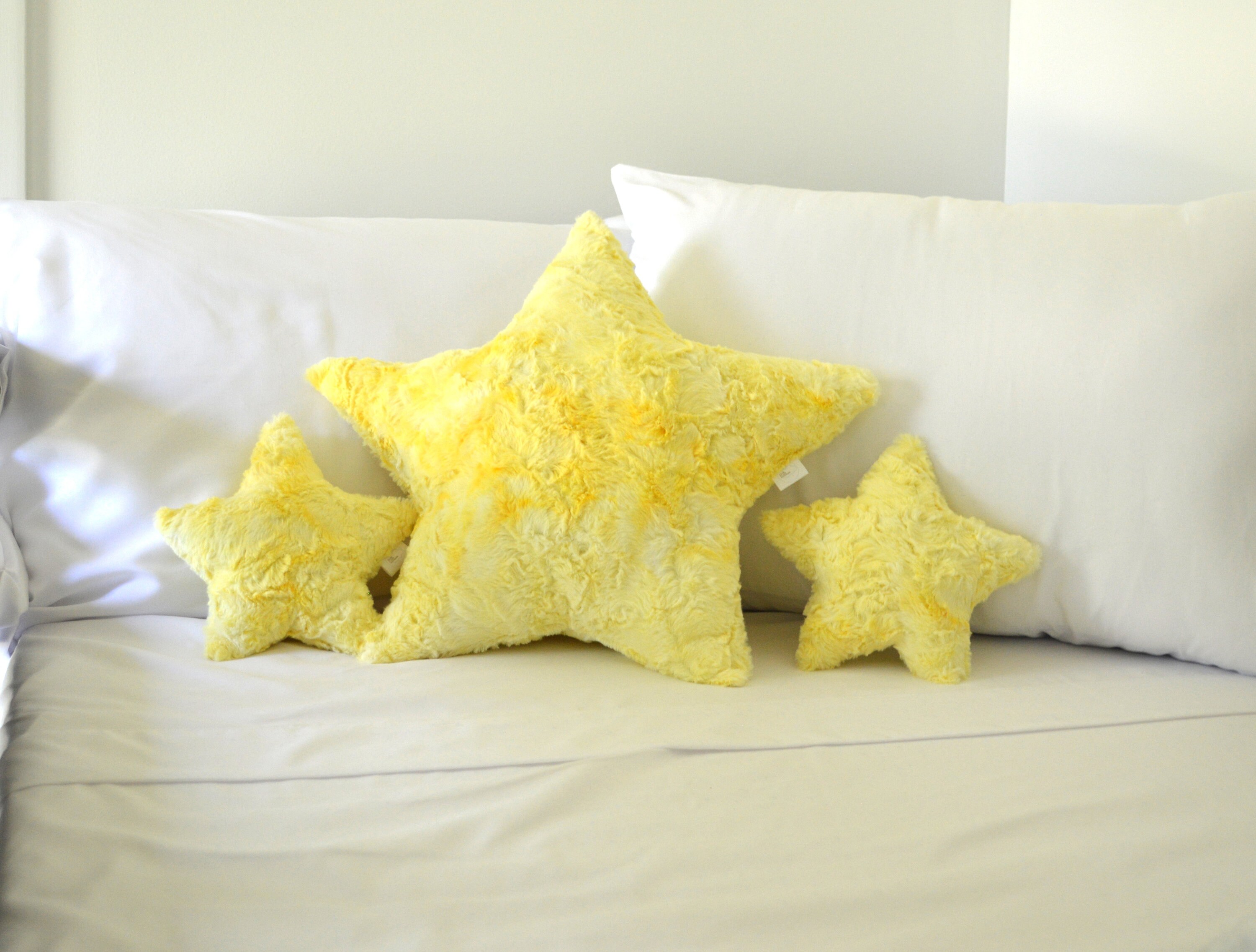 Large Star Pillow Yellow Star Pillow Twinkle Twinkle Little Etsy