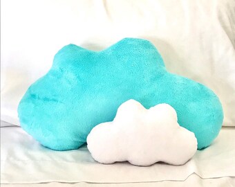 blue cloud pillow