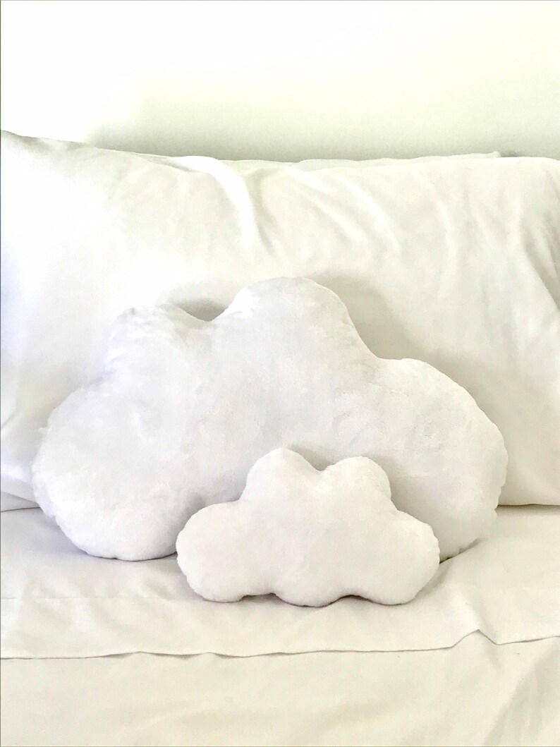 White Cloud Pillow Cloud Shaped Cushion Cloud Plush White Etsy