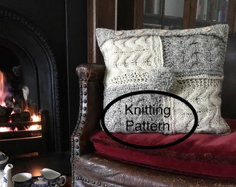 PDF KNITTING pattern only.Knitted pillowcase cover knitting pattern.Easy to follow chart and instructions.