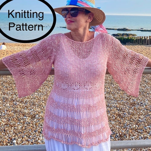 LOOSE LOOP TOP Pdf Knitting Pattern Only.beginner Friendly - Etsy