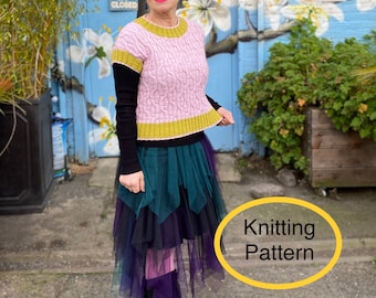 PDF KNITTING pattern.Hand knitted chunky vest for women any occasion.Women outfit for work and leisure.