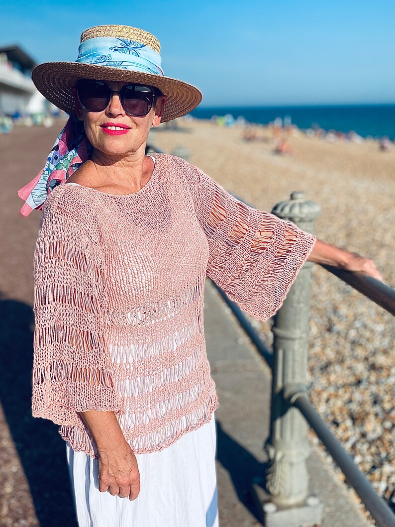 LOOSE LOOP TOP Pdf Knitting Pattern Only.beginner Friendly - Etsy