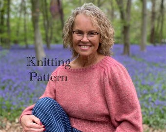 PDF knitting pattern in English only.Smocked Saddle Shoulder sweater knitting pattern.Sizes:s/m/l.Advanced knit,written instructions,chart.