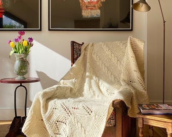 Holand Tulip Decke hand gestrickt.Wohnaccessoire Einweihungsparty,Weihnachten,Geburtstag,Hochzeitsgeschenk,Geburtstagsgeschenk.