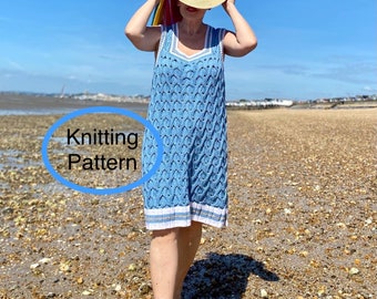 PDF KNITTING pattern only.Holey Cables Tunic.One size M/L.Vest length included.Advanced knitter.Women hand knitted tunic knitting pattern.