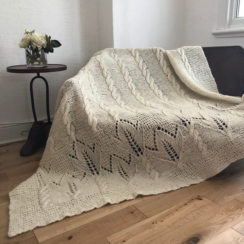 Wool blanket/hand knitted/crafted/Real wool Etsy