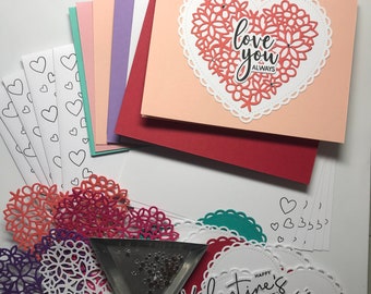 DIY-hartkaartenset: Valentijnsdag, jubileumkaarten maken