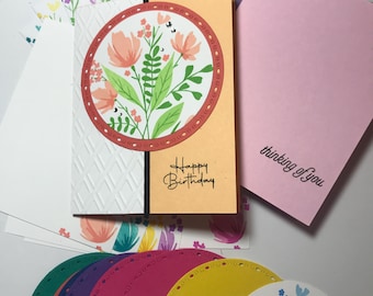 Floral DIY Card Kit: Custom Cardmaking, Birthday, Thank You