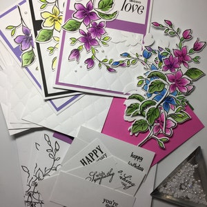 DIY Kartenset, DIY Kartenset, Geburtstagskarte, Dankeskarte, Beileidskarte, Freundschaftskarte, Geschenk Für Jeden Anlass