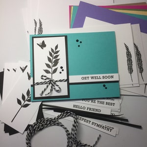 Kit de tarjetas DIY hechas a mano, kit de tarjetas DIY, kit de tarjetas personalizadas, kit de tarjetas de cumpleaños, kit de tarjetas de agradecimiento, kit de tarjetas de recuperación, kit de tarjetas de amistad