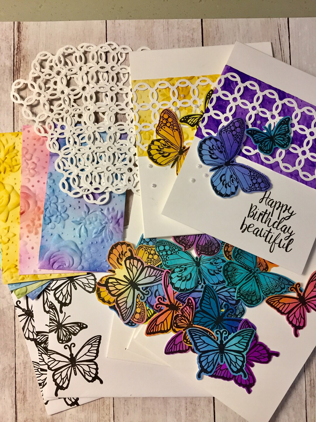 Handmade Card Kit Stamped Card Kit DIY Card Kit Custom Card Etsy