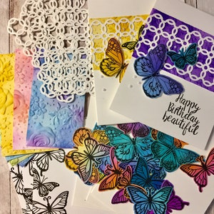 Kit de cartão feito à mão, kit de cartão carimbado, kit de cartão faça você mesmo, kit de cartão personalizado, kit de cartão carimbado personalizado, kit de cartão de agradecimento, kit de cartão de aniversário