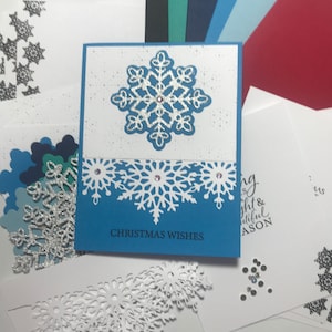 Weihnachtskarte, DIY Weihnachtskarten-Kit, Kartenherstellungs-Kit, Weihnachtskarten-Kit, Stanzkarten-Kit, Weihnachtsbastel-Kit