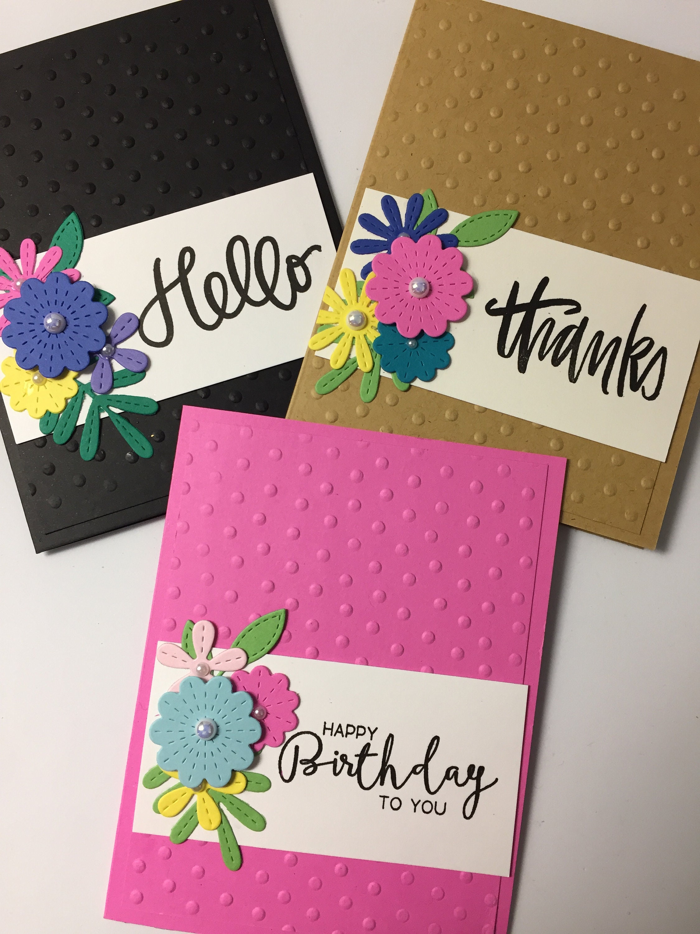 Handmade Card Kit Hand Stamped Card DIY Card Kit Custom Etsy Canada