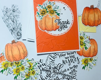 Pumpkin Card Making Kit: Fall Thanksgiving DIY Craft