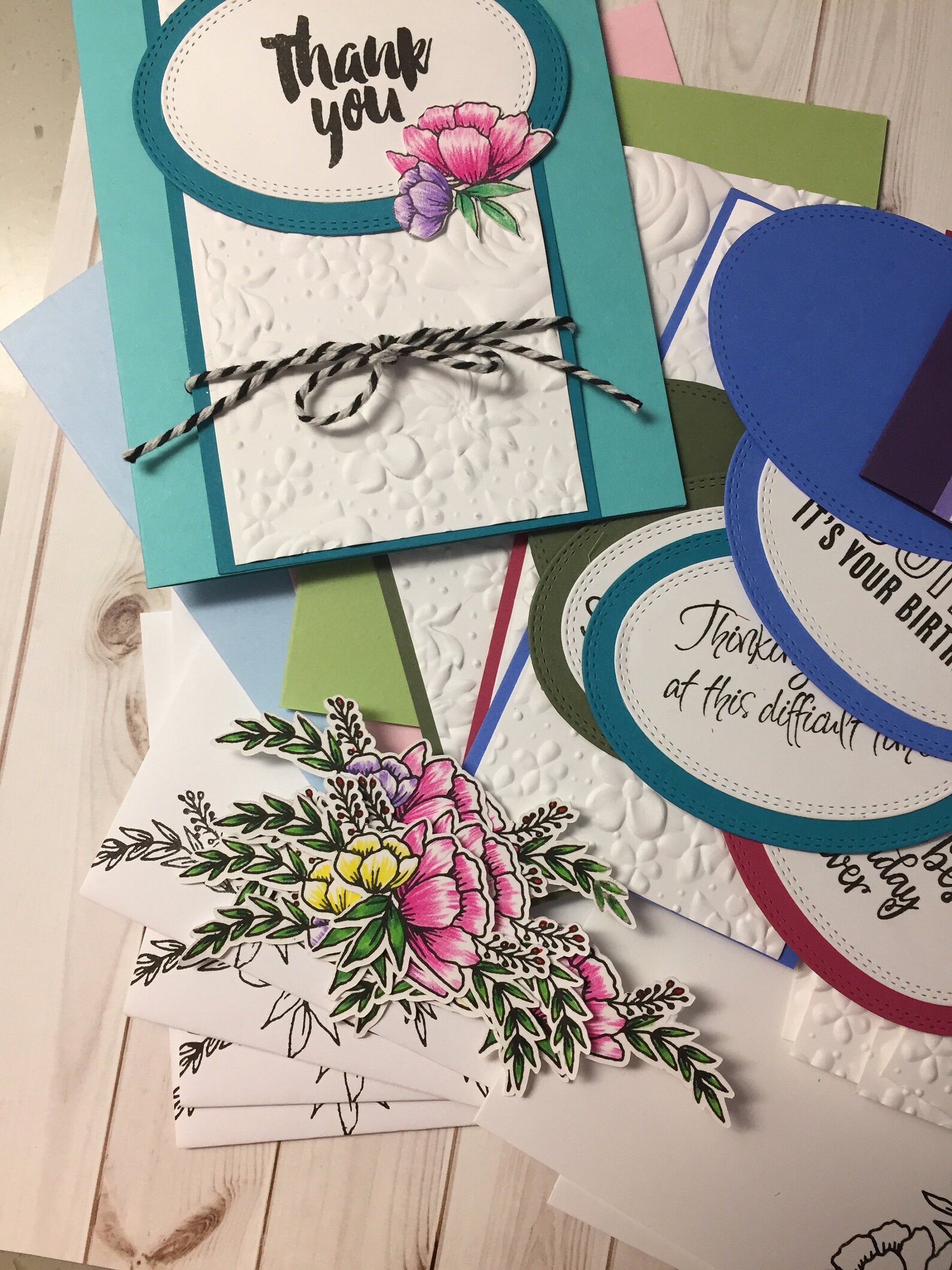 Handmade Card Kit Stamped Card Kit DIY Card Kit Custom Card Etsy