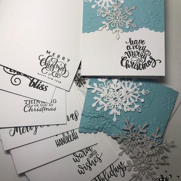 DIY Card Kit, DIY Christmas Card Kit, Cardmaking Kit, Custom Christmas Card Kit, Christmas Craft Kit, Hanukkah Card Kit, Card Kit