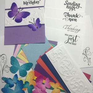 Kit de cartão faça você mesmo, kit para fazer cartões, kit de artesanato, kit de cartão de aniversário, kit de cartão de agradecimento, kit de cartão pensando em você, kit de cartão personalizado, cartão de dia das mães