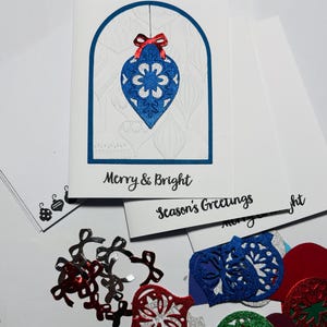 Christmas Card, Christmas Card Kit, Holiday Card, Holiday Card Kit, Christmas Craft Kit, Ornament Card Kit, Card Making Kit