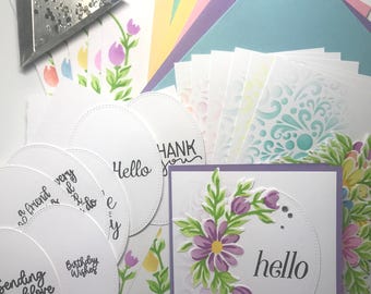 Kit para hacer tarjetas DIY con margaritas: Tarjetas hechas a mano con frases personalizadas para cualquier ocasión