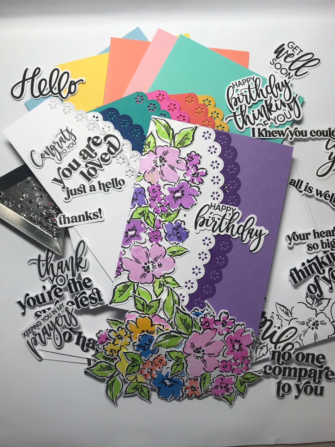 DIY Card Kit, Stampin up Card Kit, Birthday Card Kit, Thank You Card