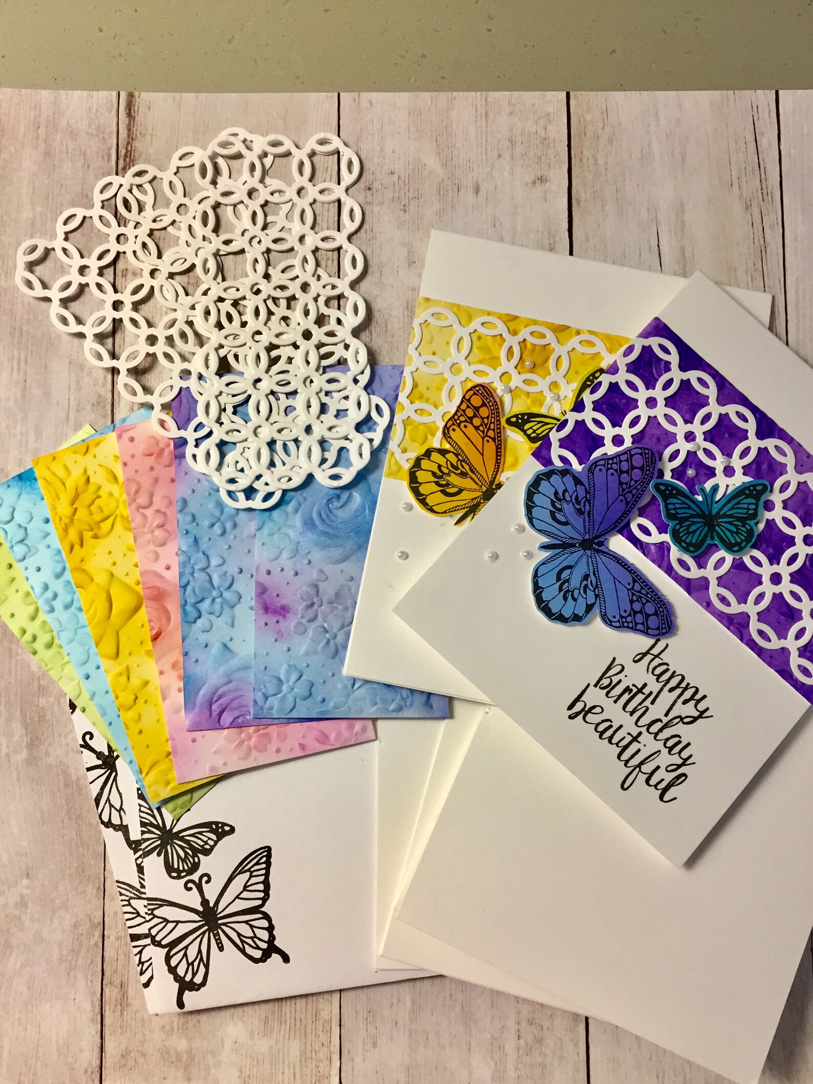 Handmade Card Kit Stamped Card Kit DIY Card Kit Custom Card Etsy