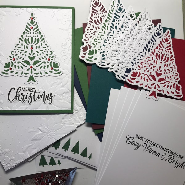 DIY Karten Kit, DIY Weihnachtskarten Kit, Weihnachtskarte, Custom Card Kit, Weihnachtskarten Kit, Weihnachts Bastel Kit, Handgemachte Weihnachtskarten